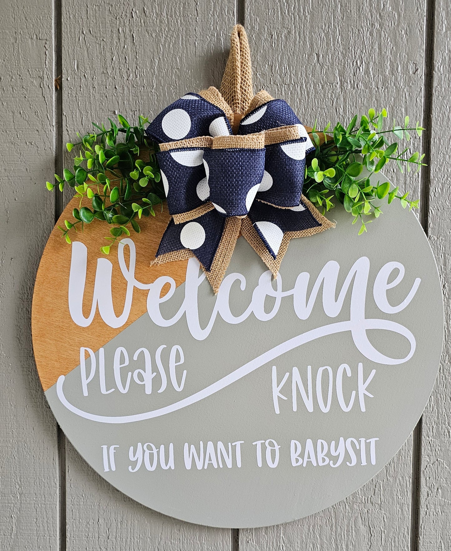 Please Knock If You Want To Babysit Door Hanger