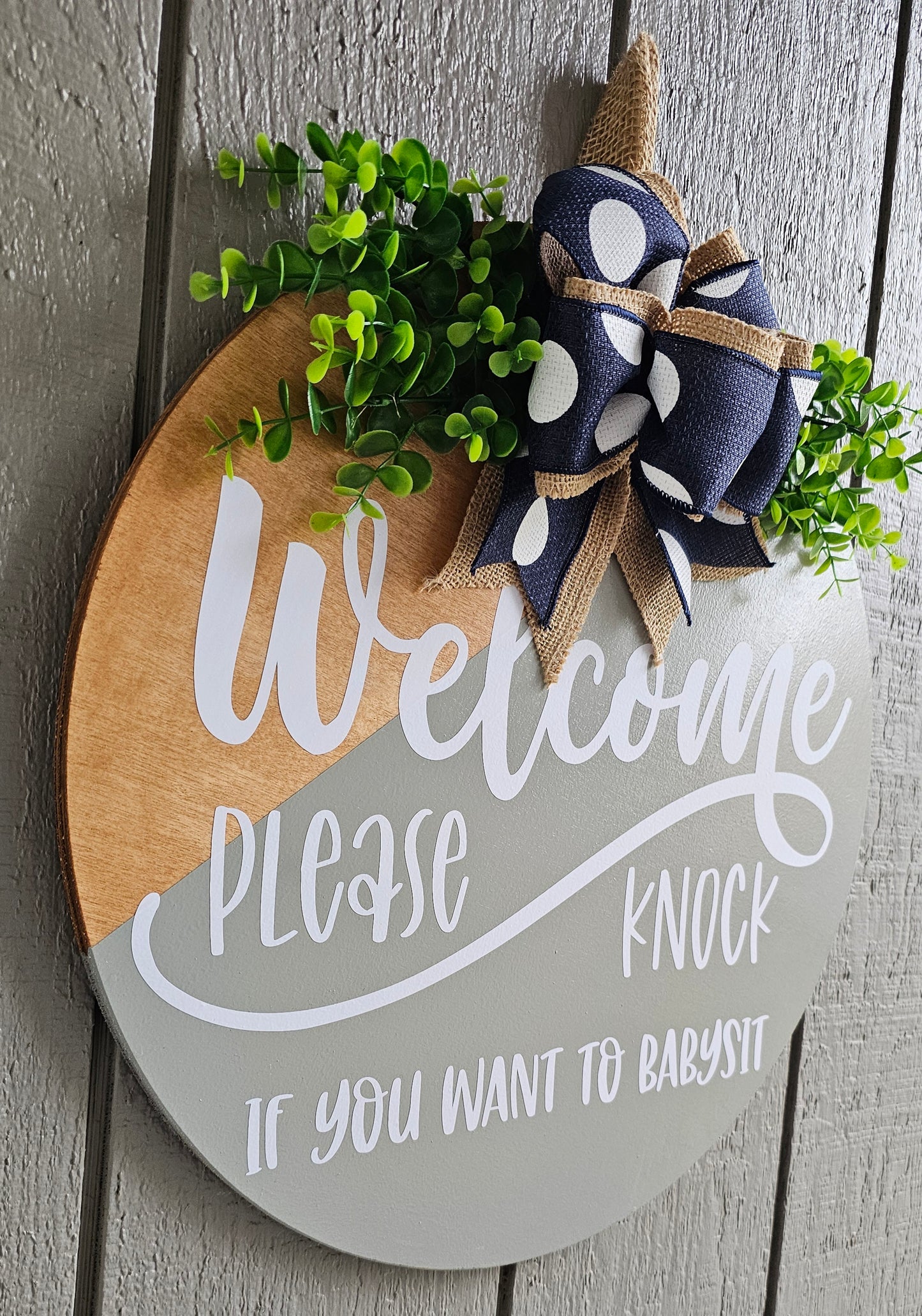 Please Knock If You Want To Babysit Door Hanger