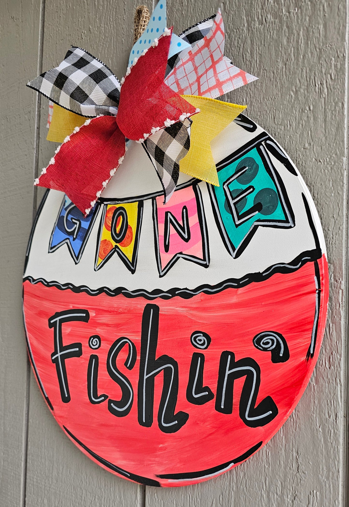 Gone Fishin' Door Hanger