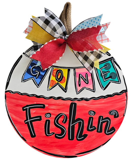 Gone Fishin' Door Hanger