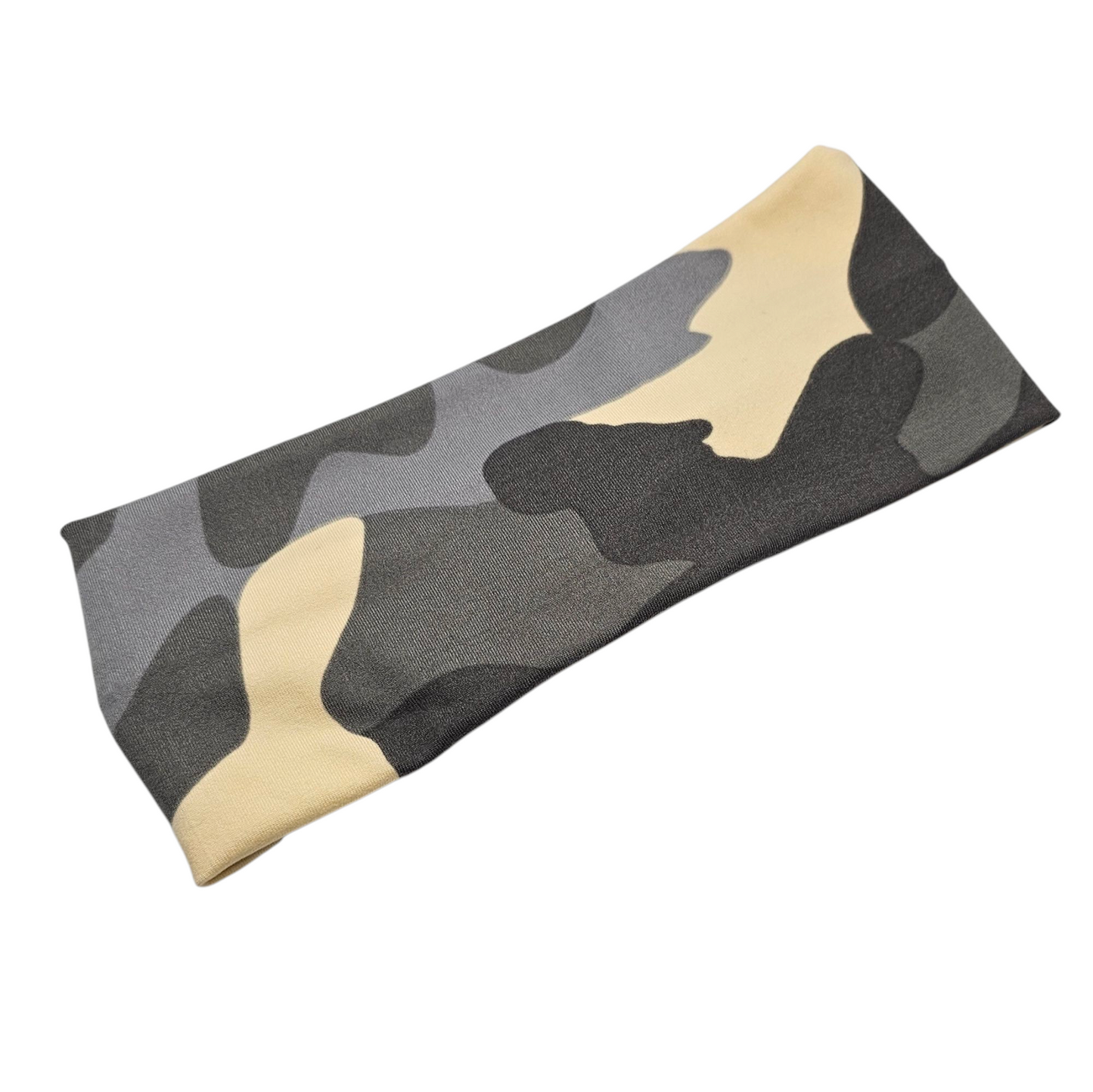 Camo in Grays Checkered Headband