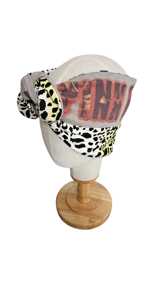 Upcycled Pink Floyd T-Shirt Headband (Reversible)
