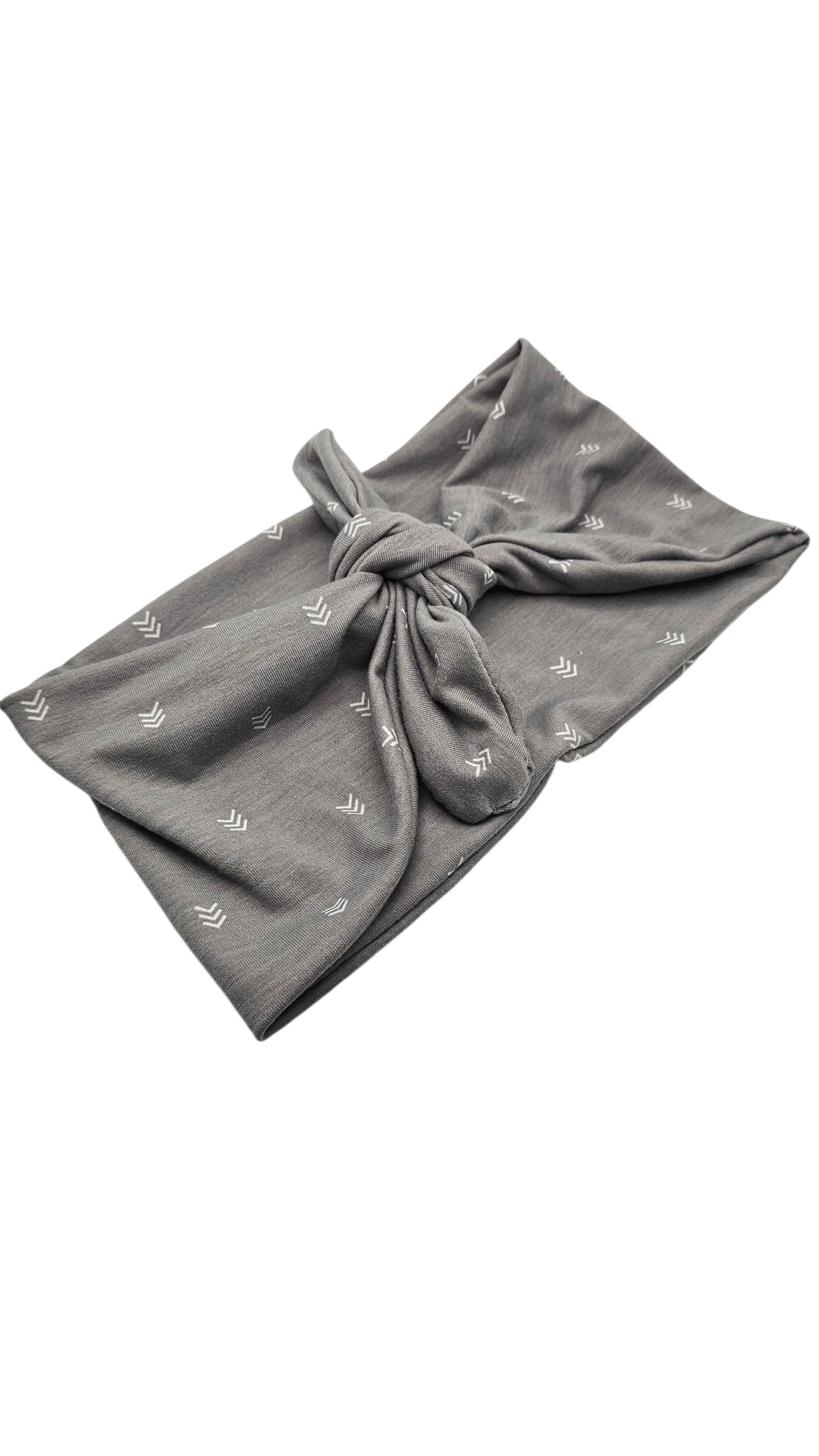 Grey Arrows Rockabilly Wrap Headband