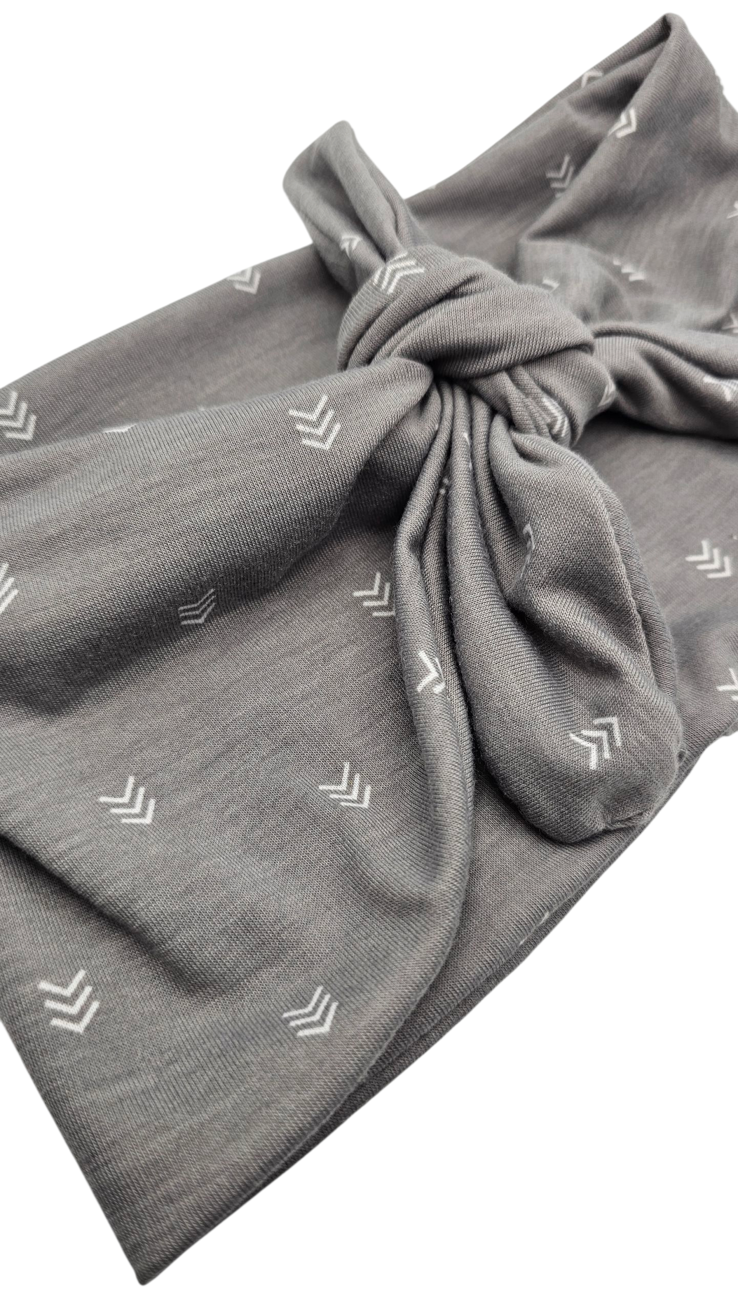 Grey Arrows Rockabilly Wrap Headband