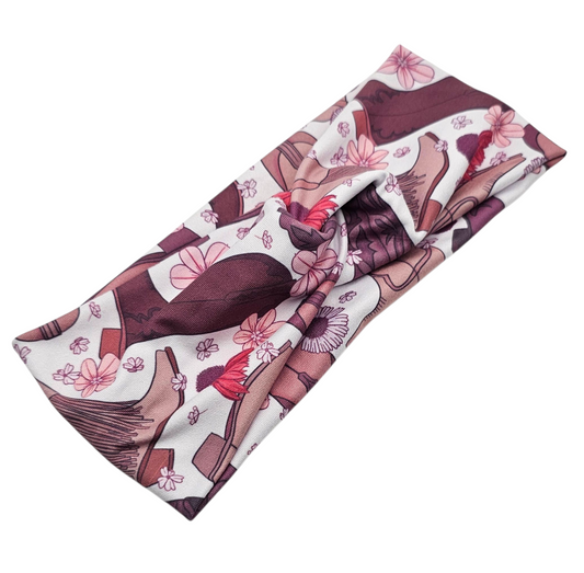Floral Cowgirl in Pinks Headband