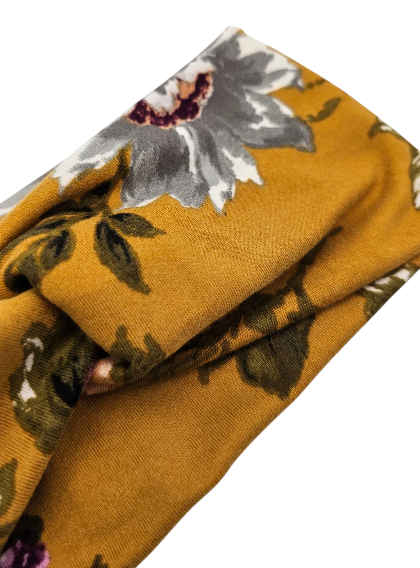 Fall Mustard Floral Headband