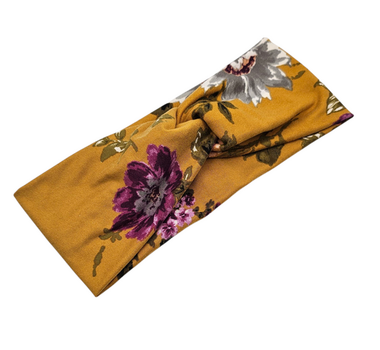 Fall Mustard Floral Headband