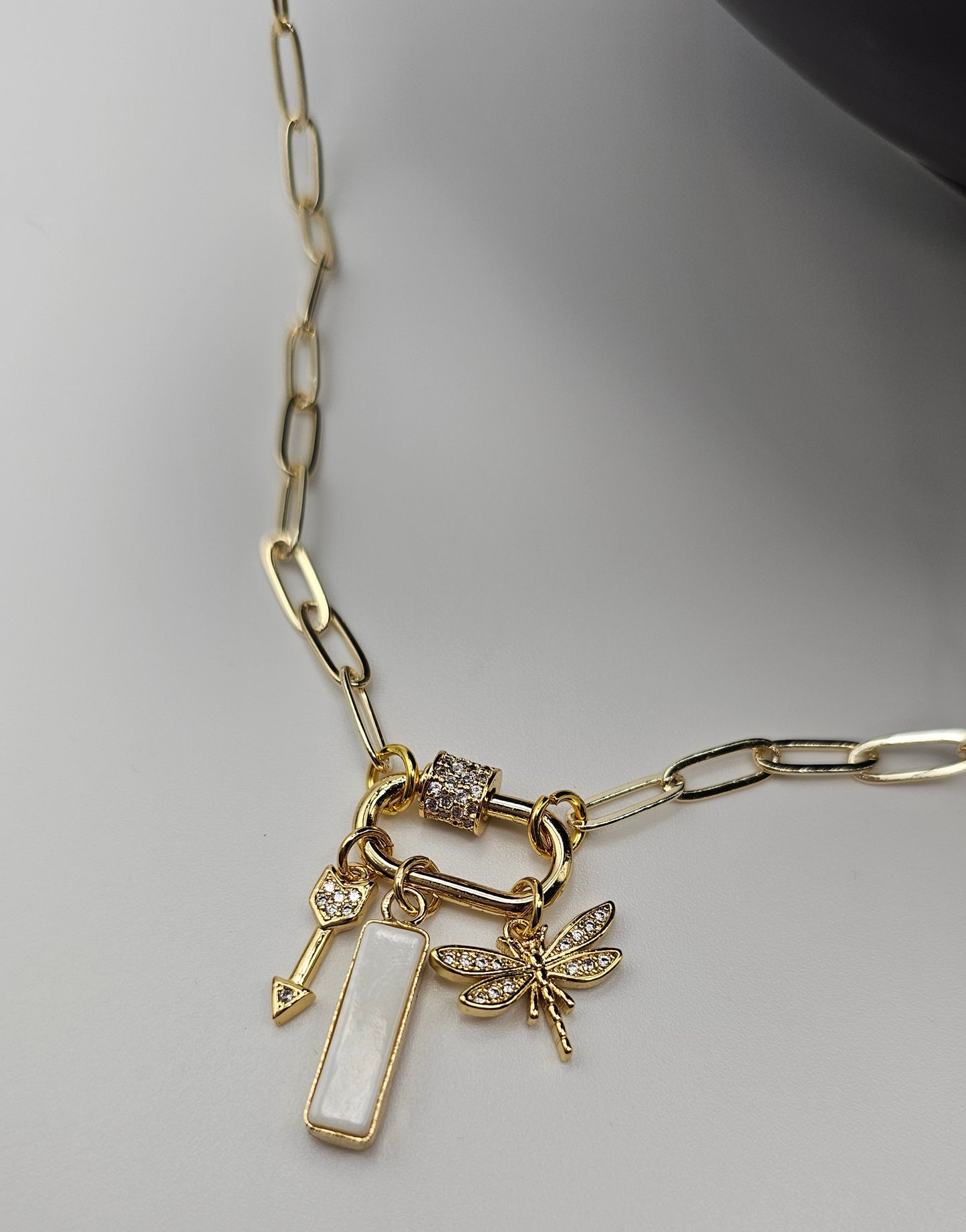 Charms Gold Chain Necklace Stack