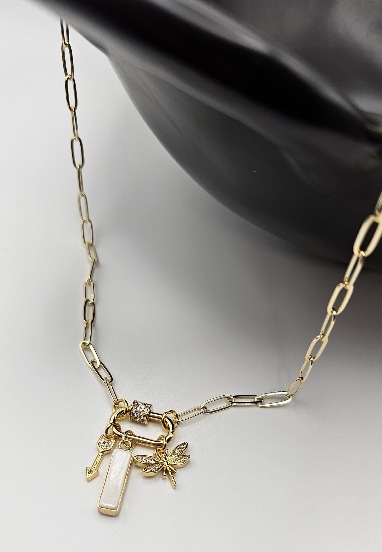 Charms Gold Chain Necklace Stack