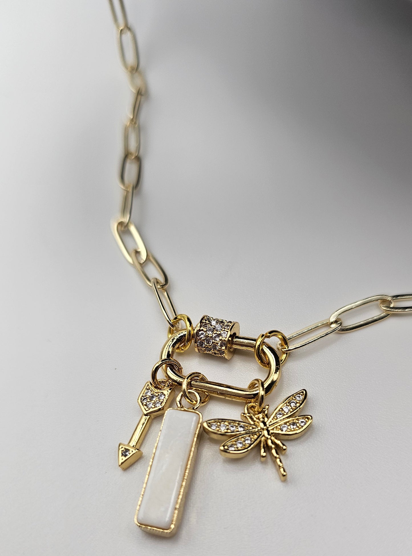 Charms Gold Chain Necklace Stack