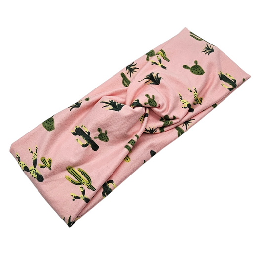 Pink Cactus Headband