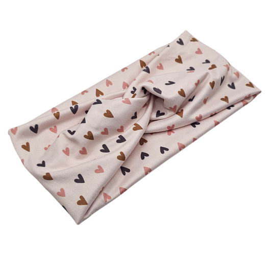 Neutral Hearts Headband