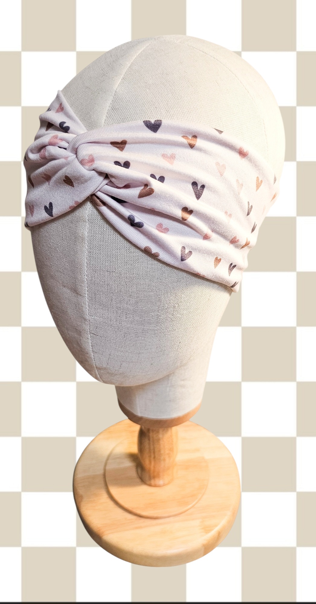 Neutral Hearts Headband