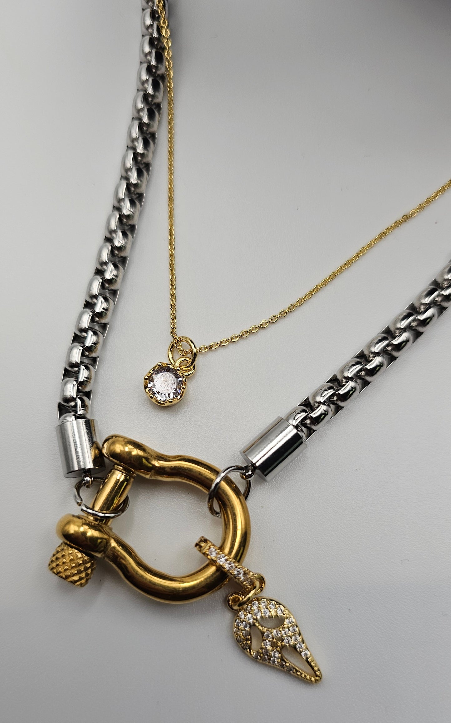 Spooky Scream Mask Necklace Stack