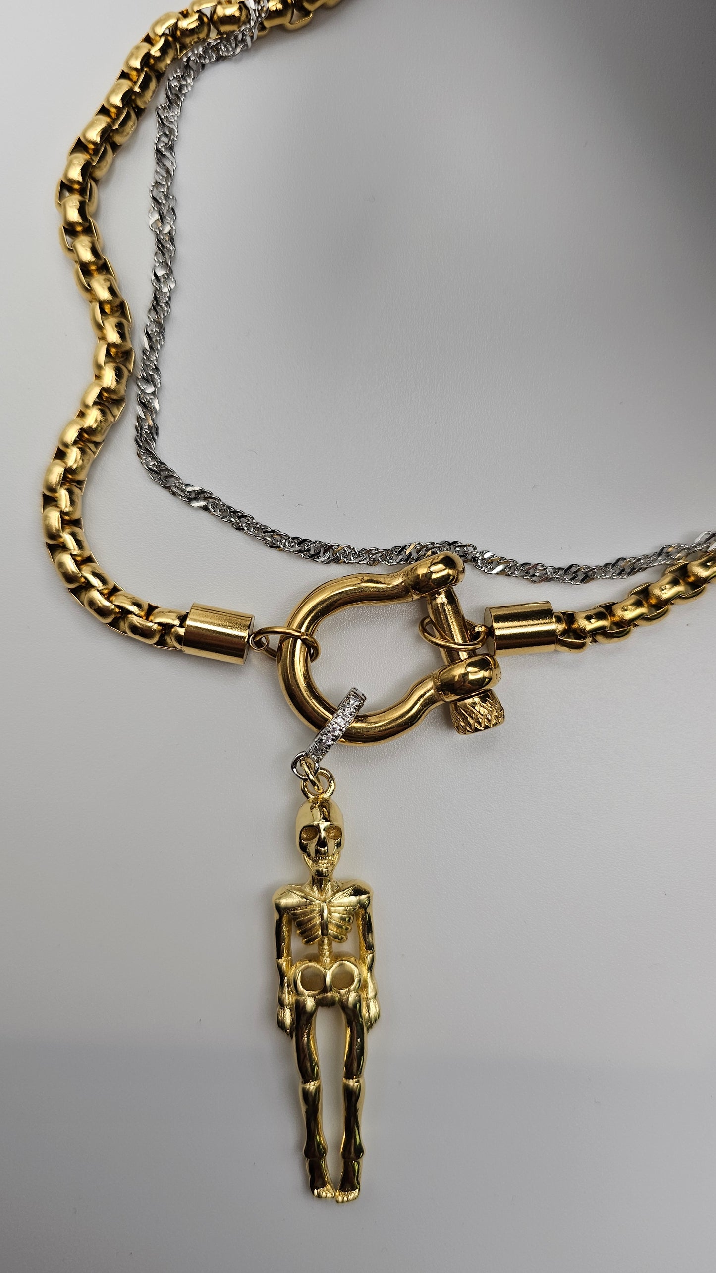 Skeleton Necklace Stack