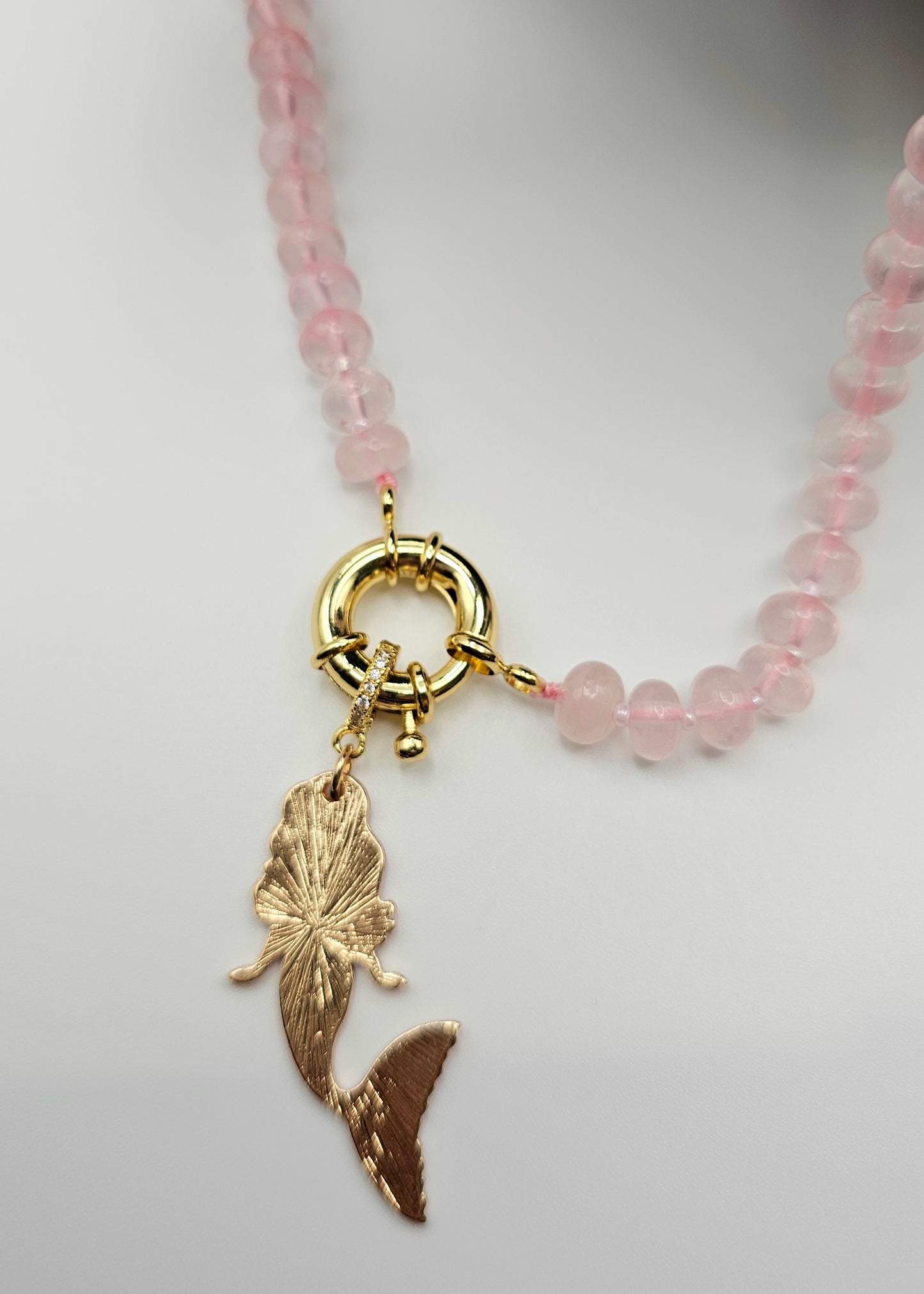 Pink Mermaid Beaded Necklace