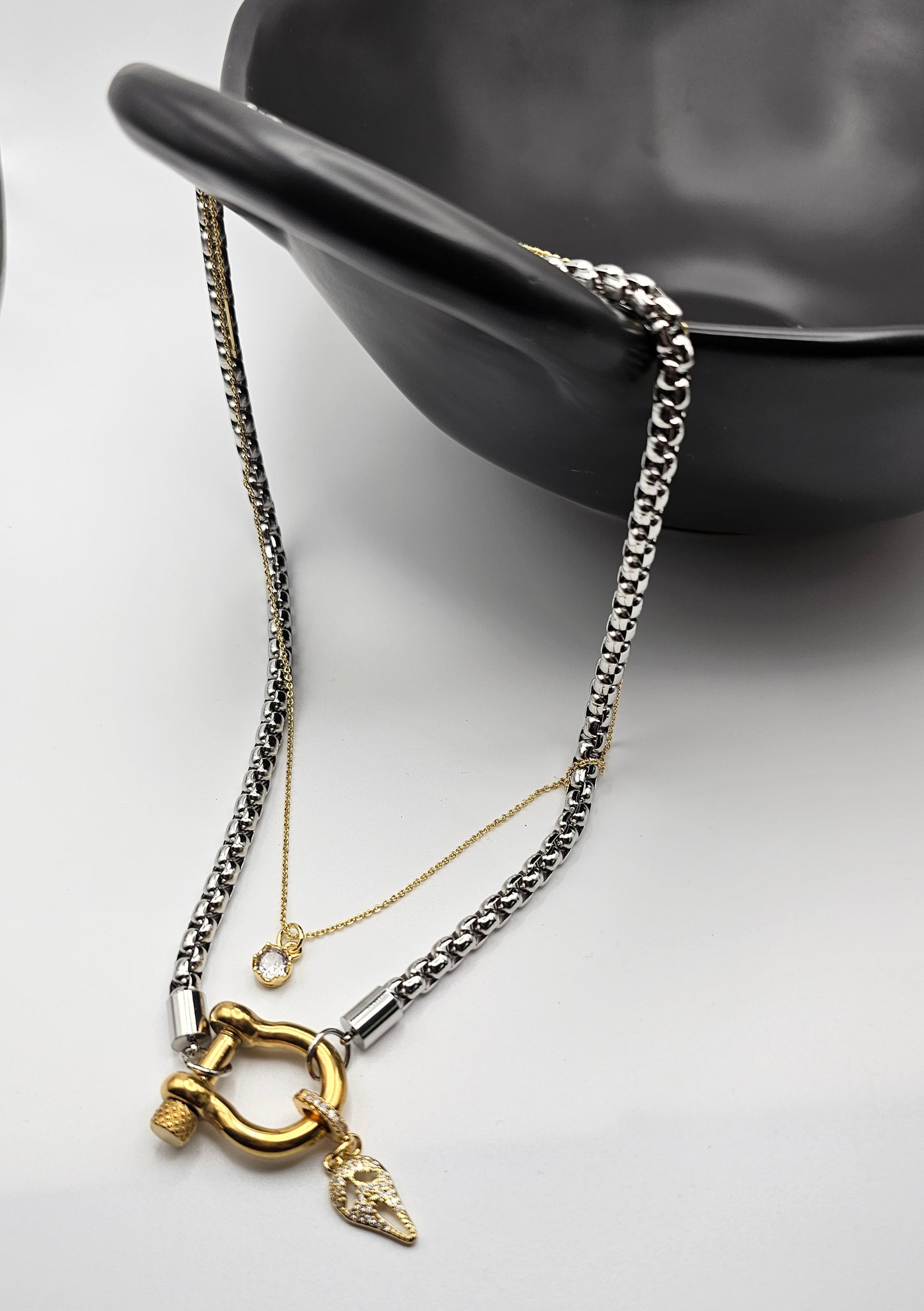 Spooky Scream Mask Necklace Stack