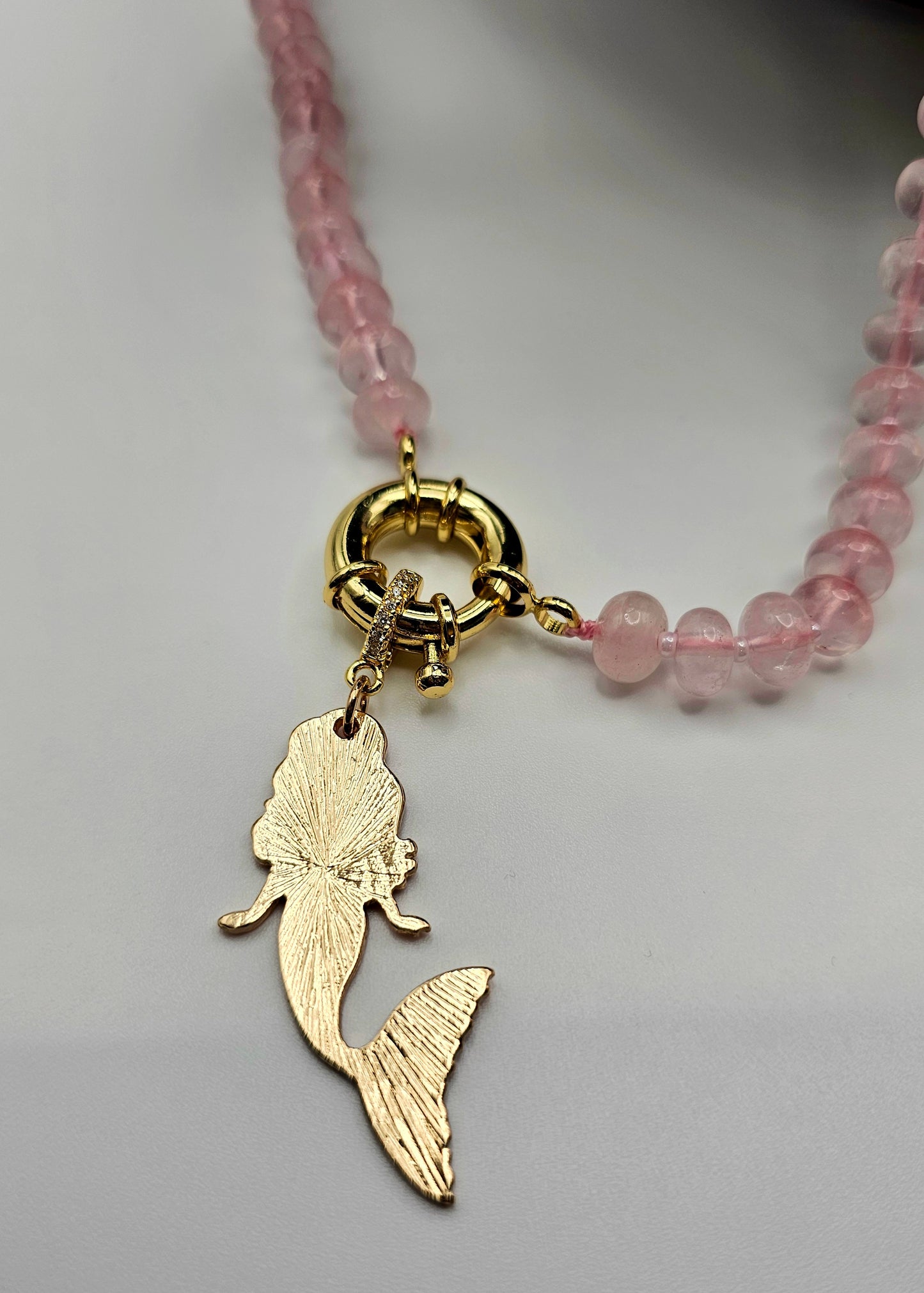 Pink Mermaid Beaded Necklace