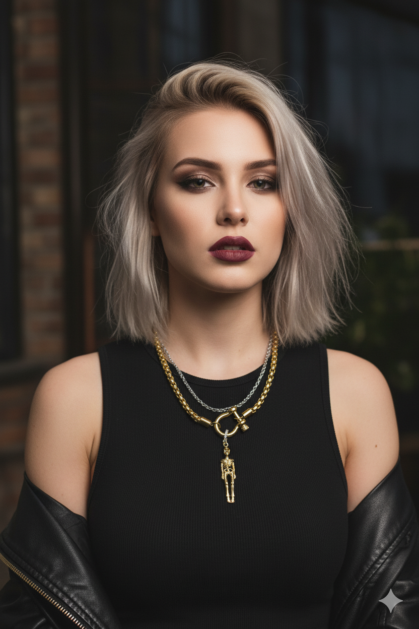 Skeleton Necklace Stack