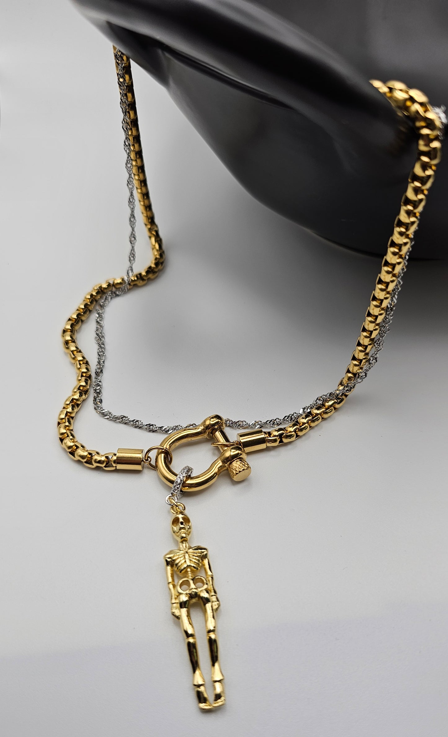 Skeleton Necklace Stack