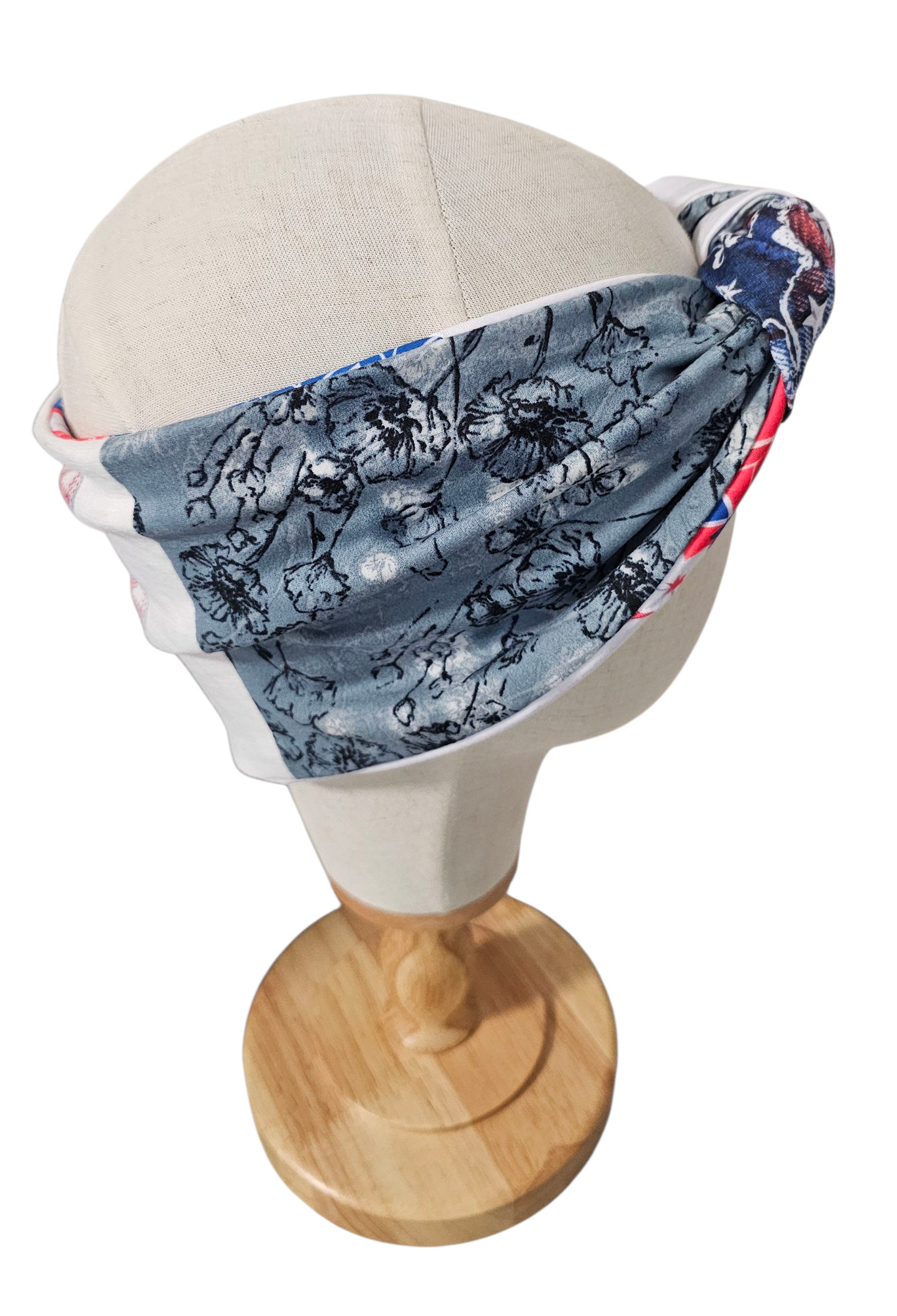 Upcycled Patriotic T-Shirt Headband (Reversible)
