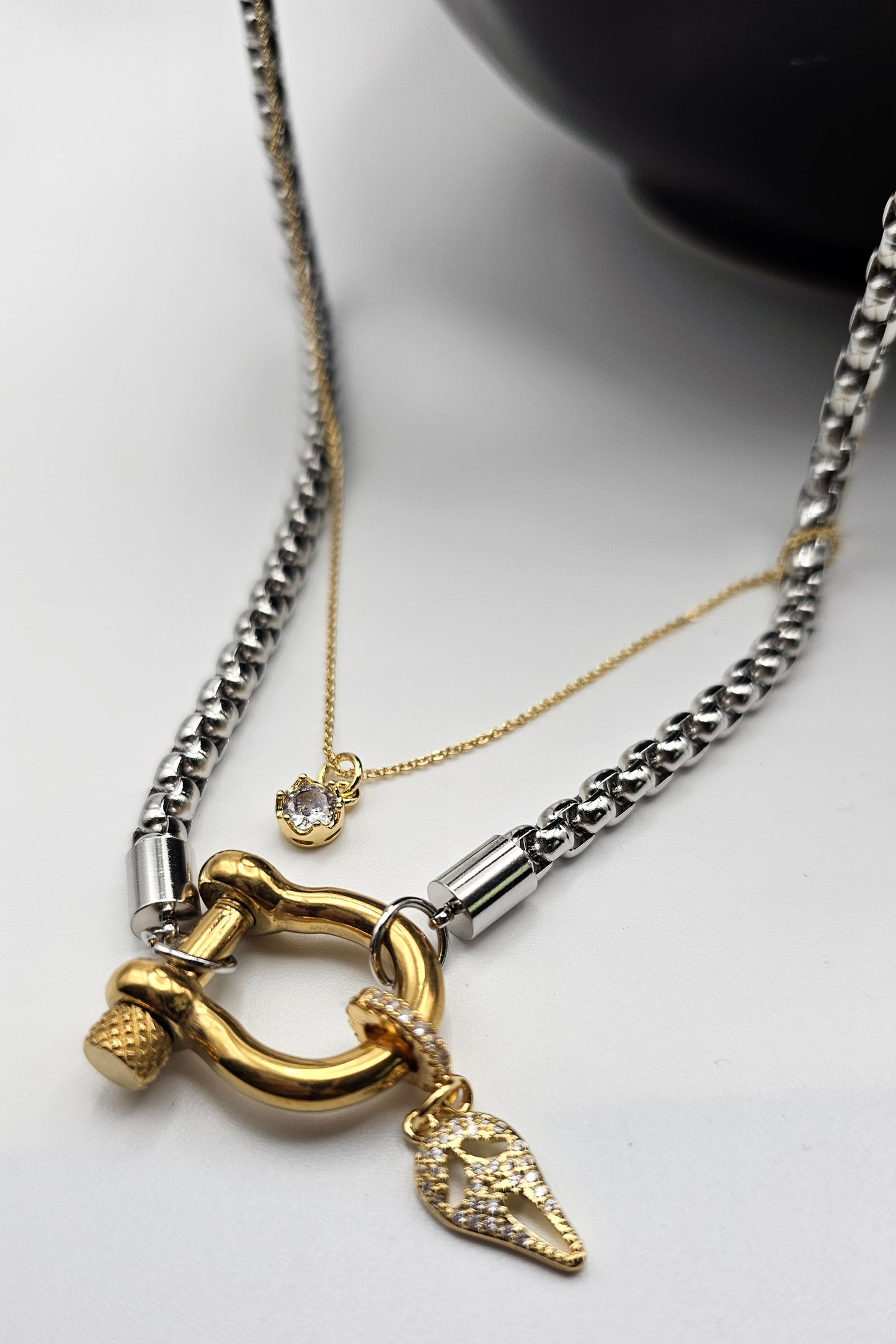 Spooky Scream Mask Necklace Stack