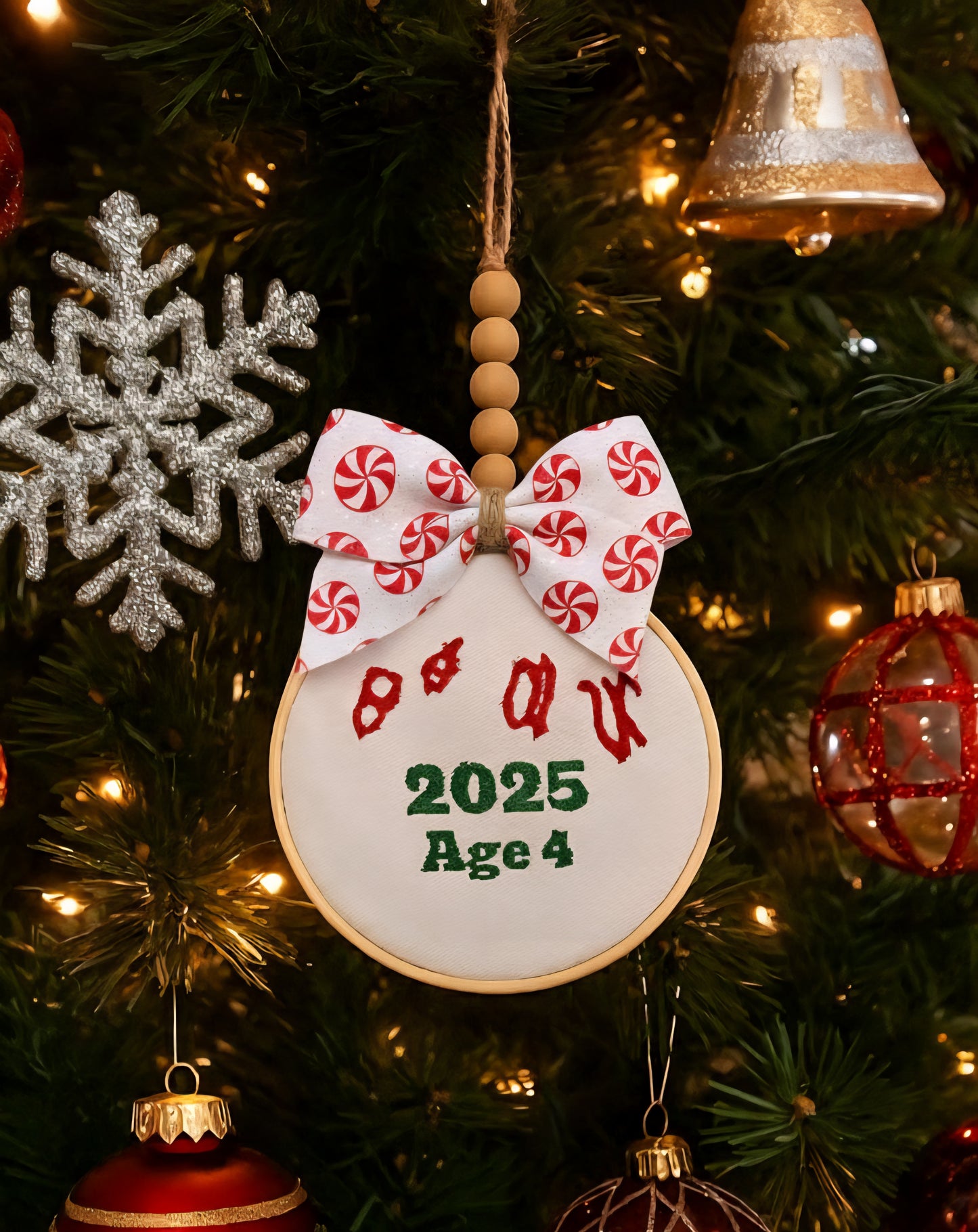 Personalized Embroidered Handwriting Ornament