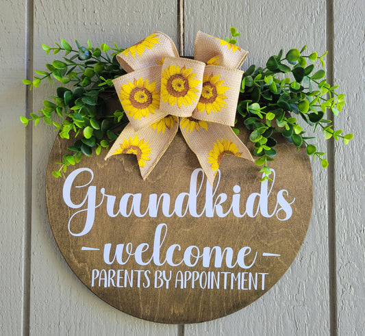 Grandkids Welcome Door Hanger
