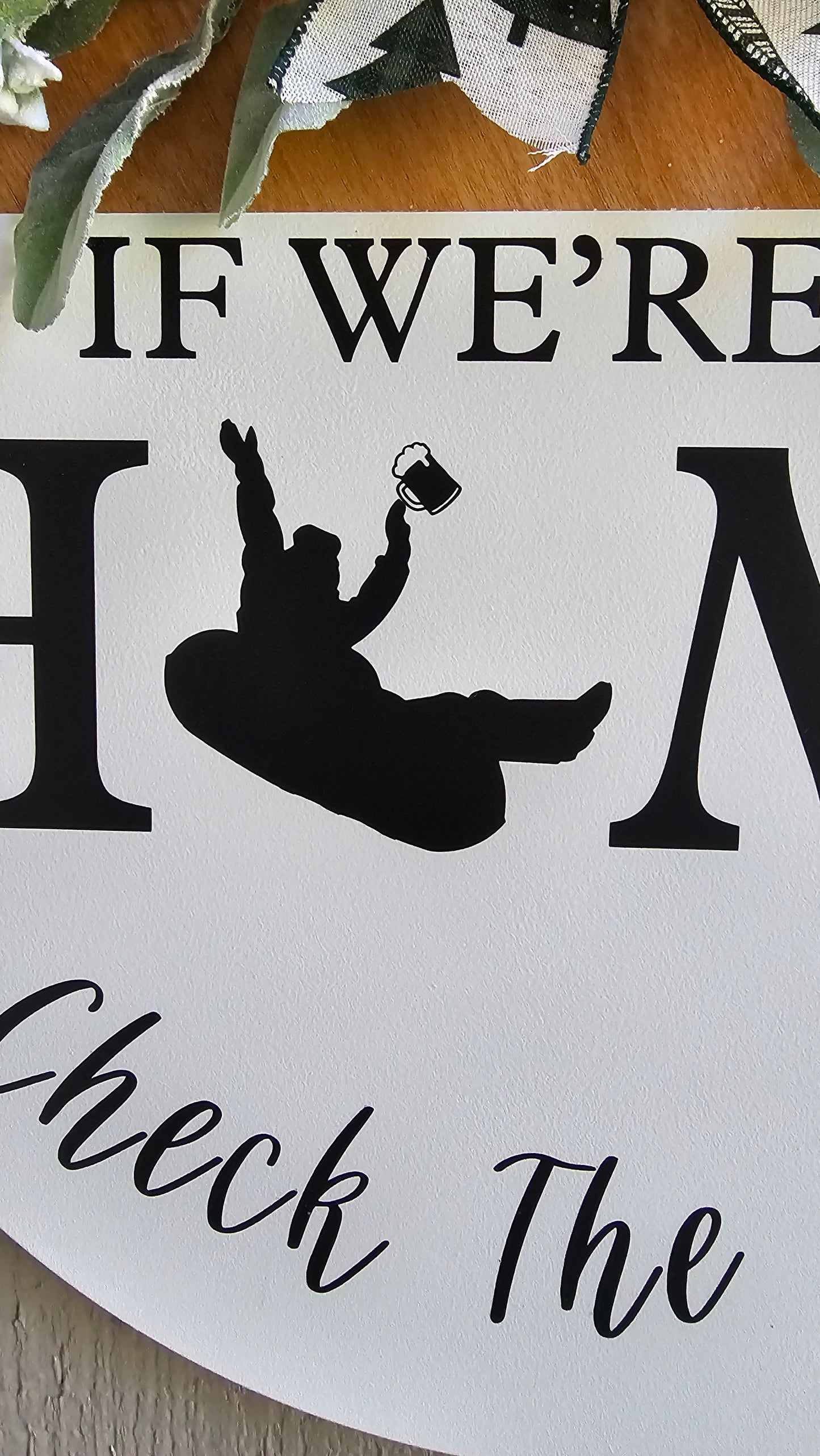 Check The Slopes Door Hanger (Snow Tubing)