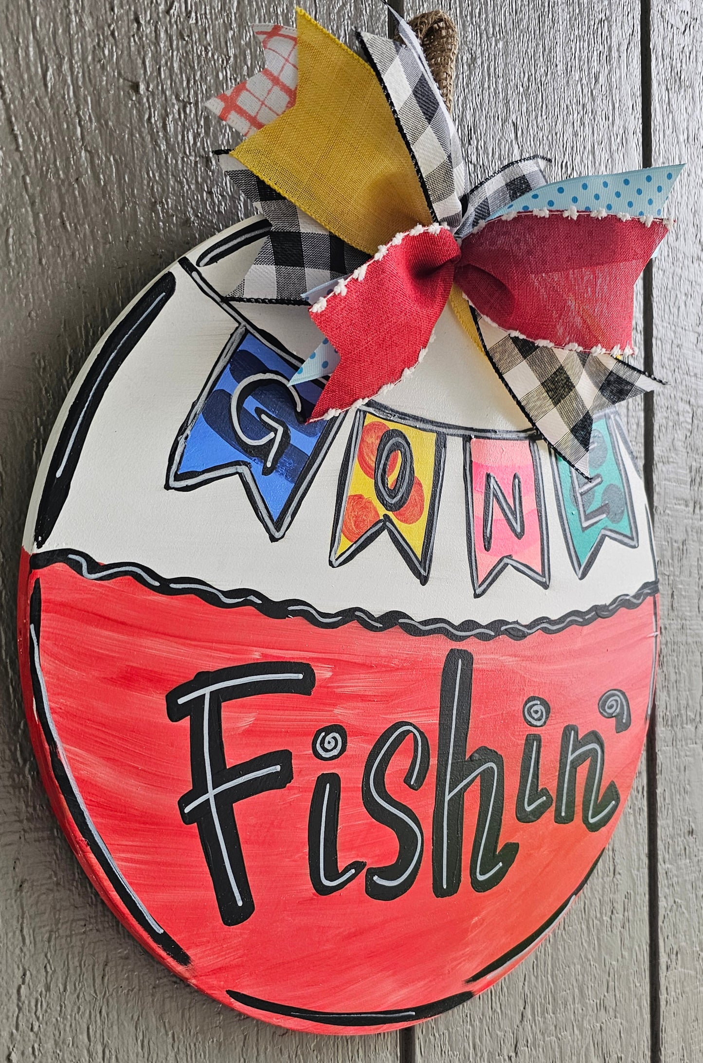 Gone Fishin' Door Hanger