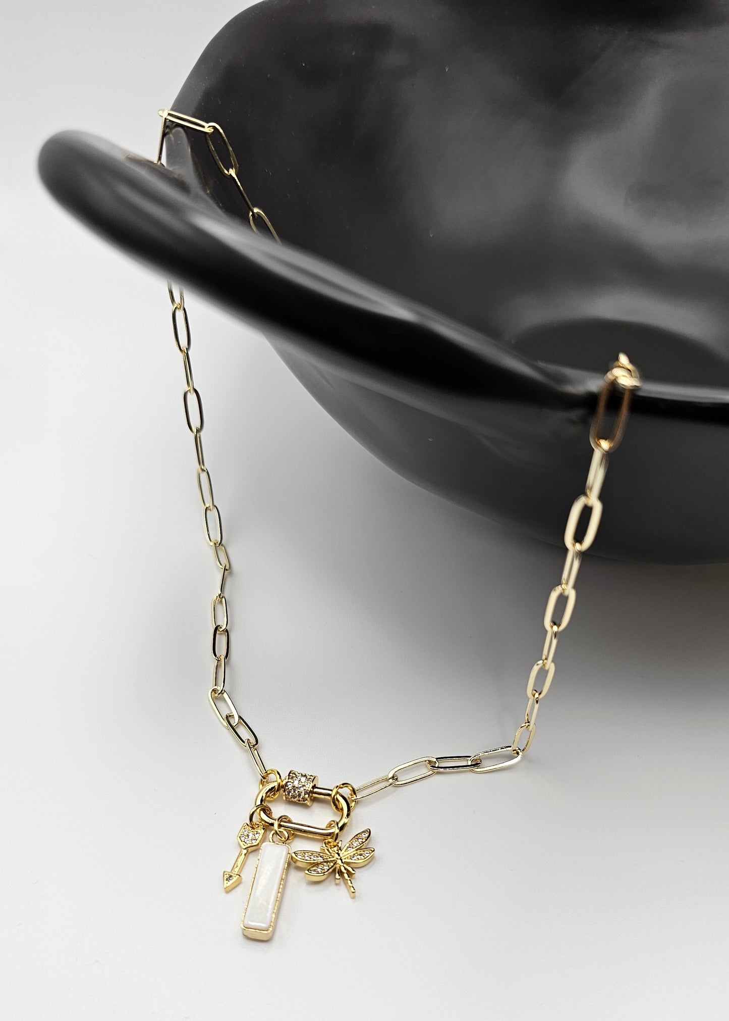 Charms Gold Chain Necklace Stack