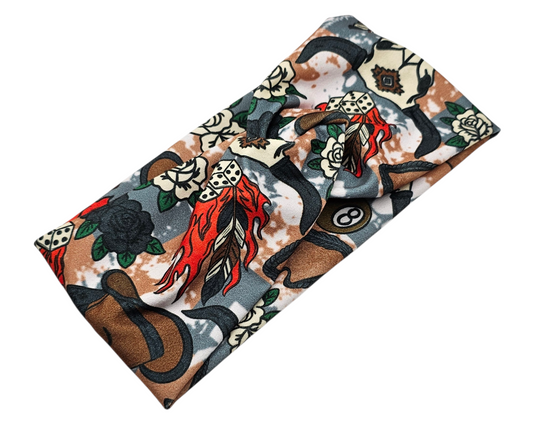 Rustic Rocker Wide Headband