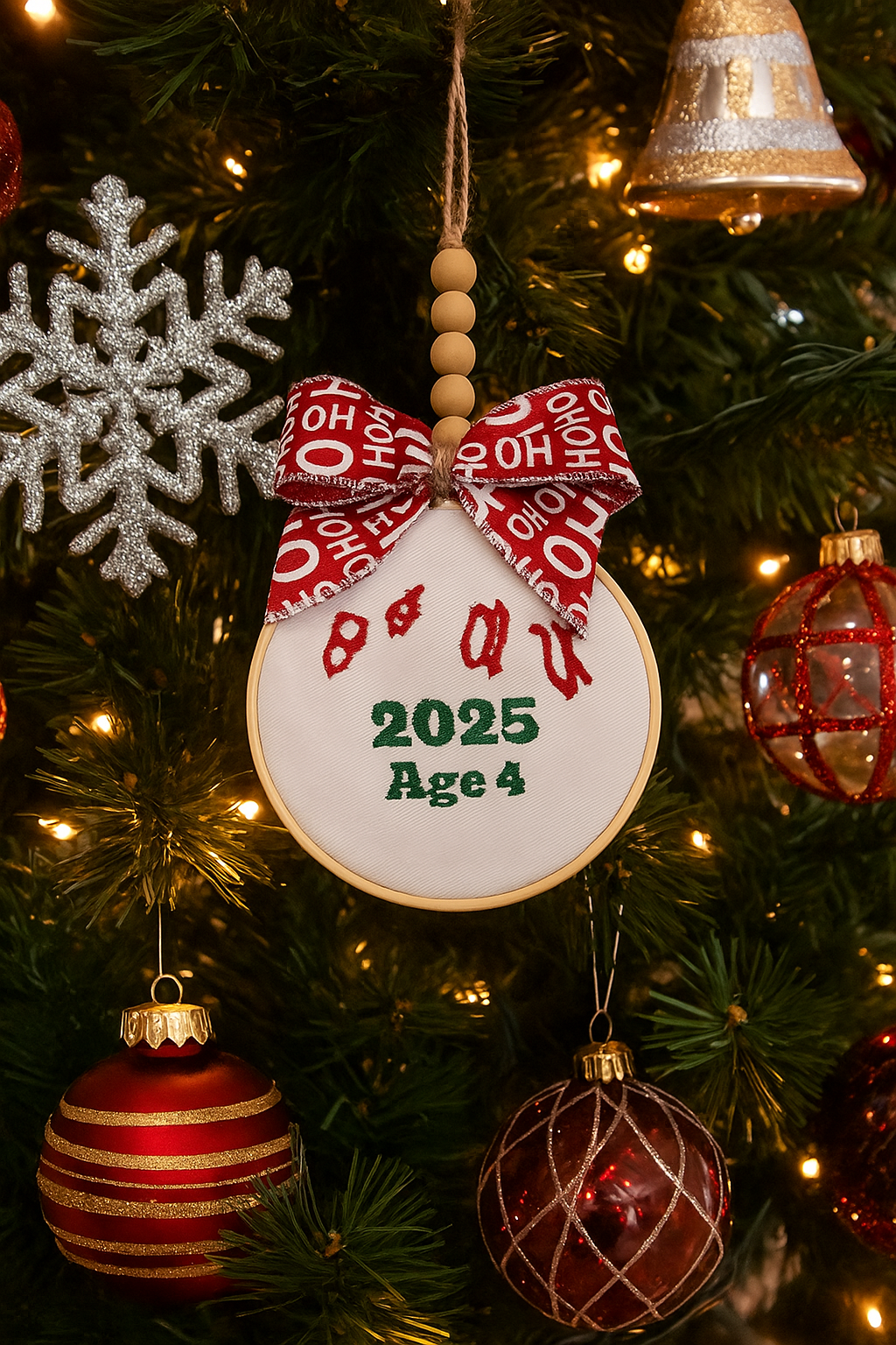 Personalized Embroidered Handwriting Ornament