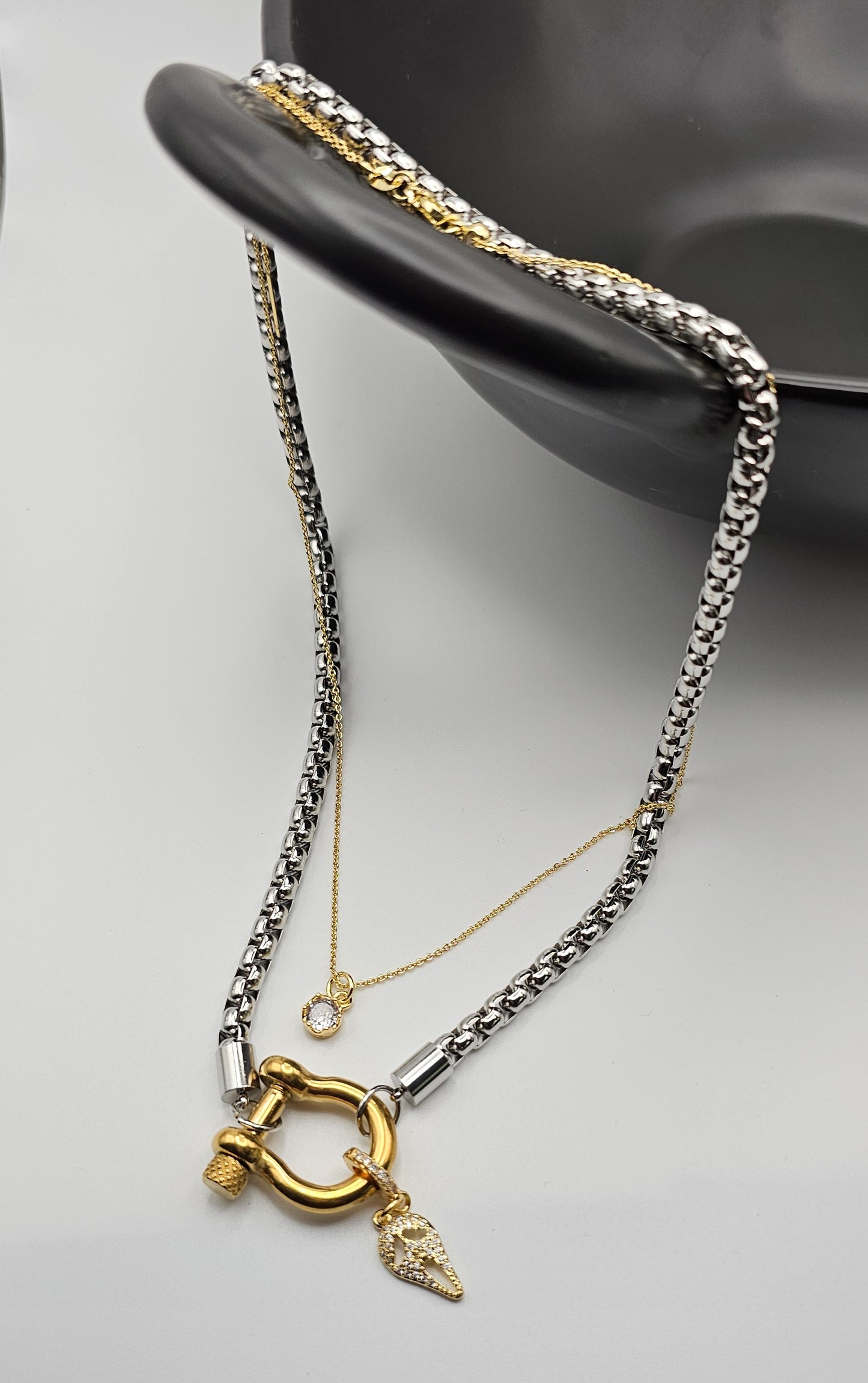 Spooky Scream Mask Necklace Stack