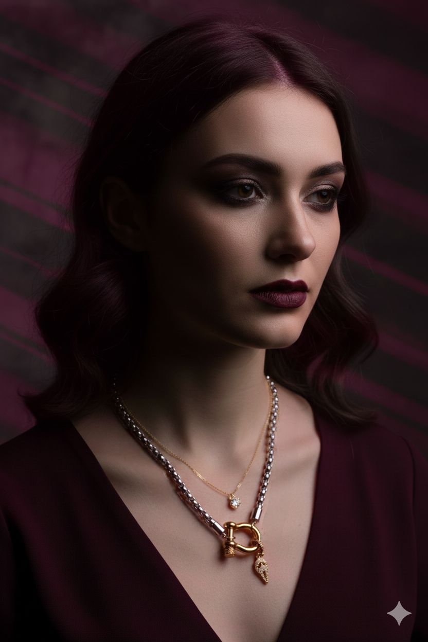 Spooky Scream Mask Necklace Stack