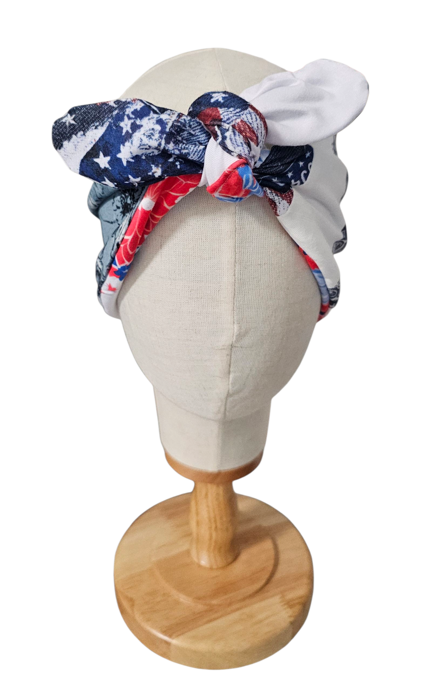 Upcycled Patriotic T-Shirt Headband (Reversible)