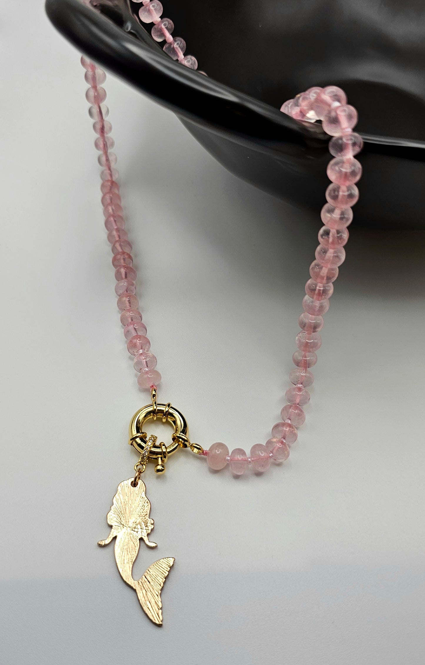 Pink Mermaid Beaded Necklace