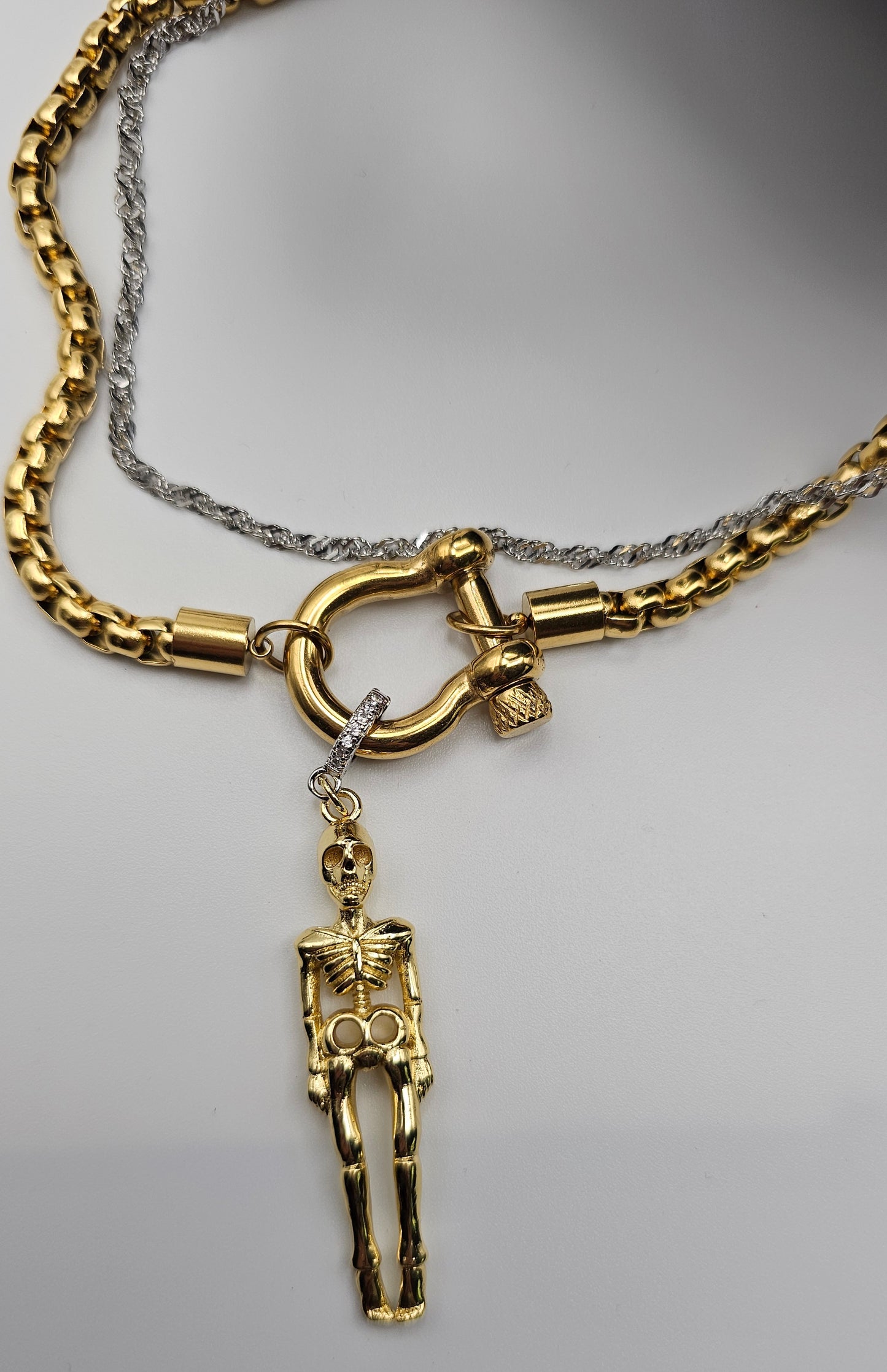 Skeleton Necklace Stack